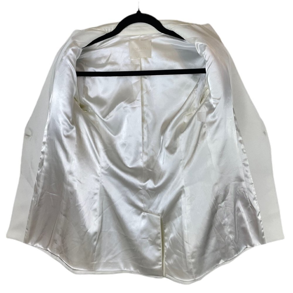 Floravere RBG Single Button Bridal Blazer Jacket White - Picture 7 of 12